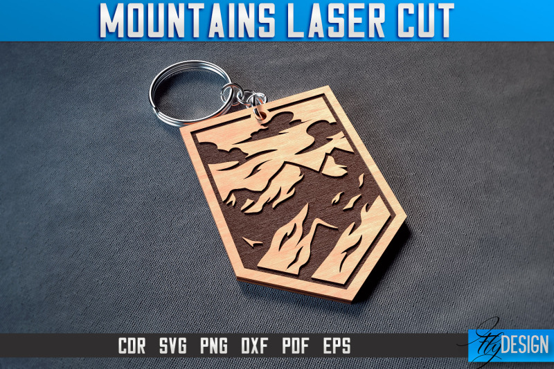 mountains-keychain-laser-cut-svg-camping-laser-cut-svg-design-cnc