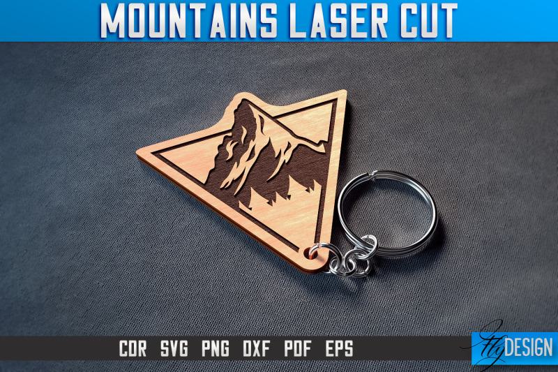 mountains-keychain-laser-cut-svg-camping-laser-cut-svg-design-cnc