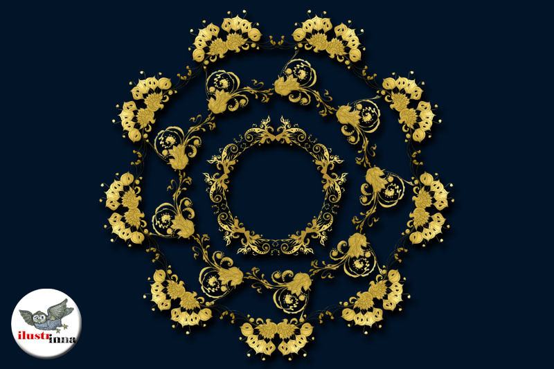 gold-baroque-floral-wreaths-and-frames-clipart