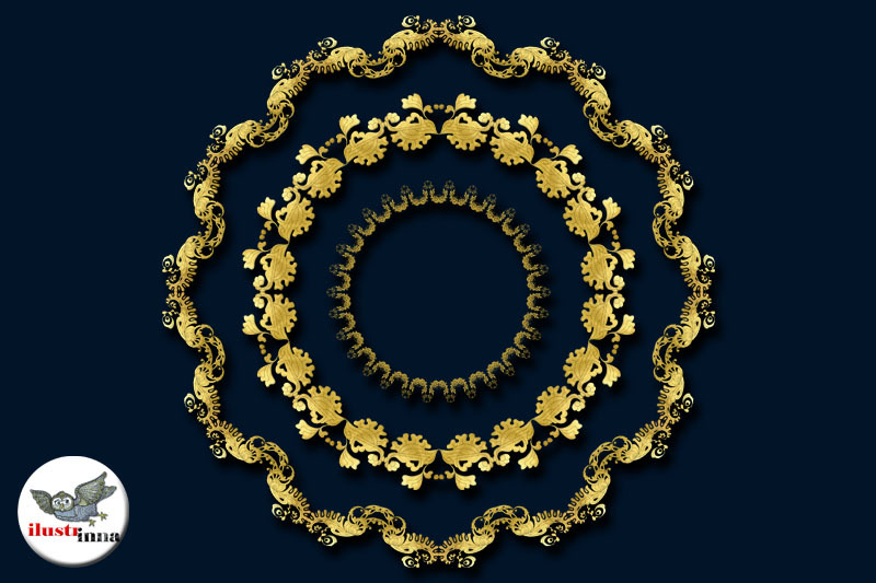 gold-baroque-floral-wreaths-and-frames-clipart