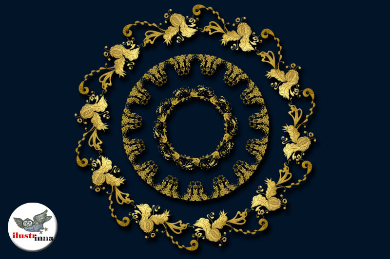 gold-baroque-floral-wreaths-and-frames-clipart