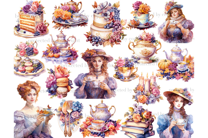 autumn-clipart-bundle-tea-party-png