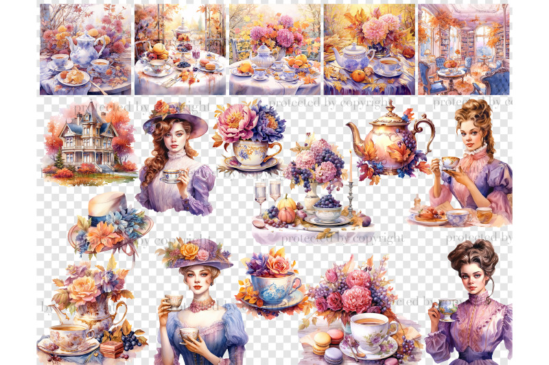 autumn-clipart-bundle-tea-party-png