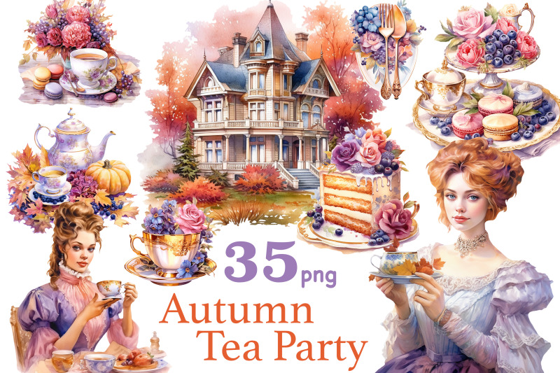 autumn-clipart-bundle-tea-party-png