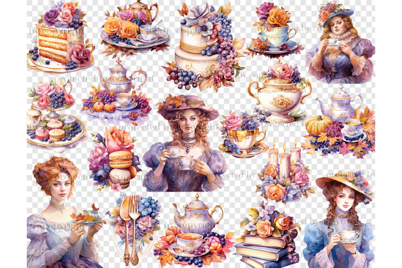 autumn-clipart-bundle-tea-party-png