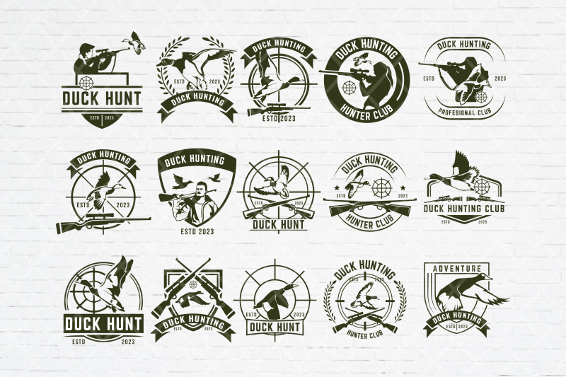 duck-hunting-template-logo-bundle