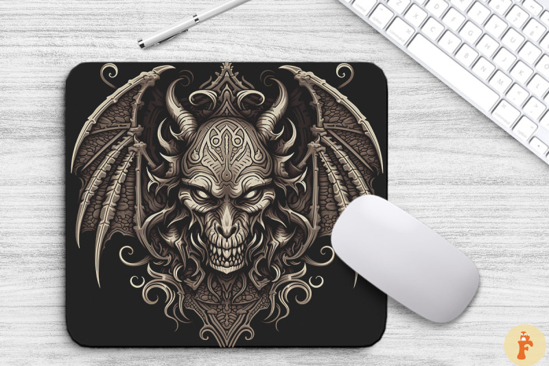 sinister-gargoyle-design-gothic-pattern