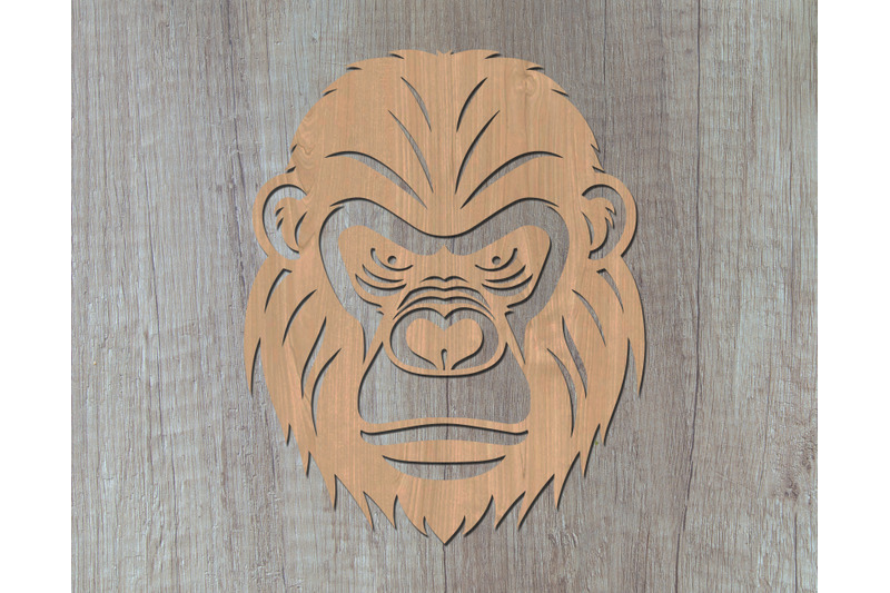 gorilla-laser-svg-cut-file-gorilla-glowforge-file-gorilla-dxf