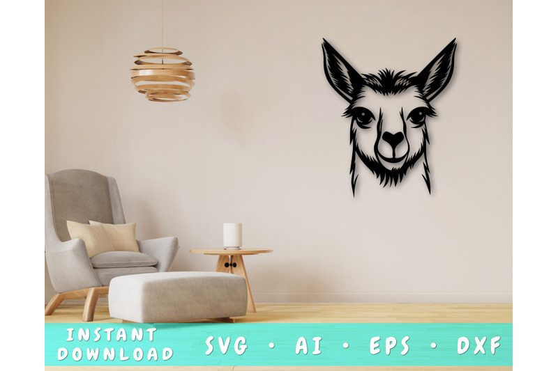 llama-laser-svg-cut-file-llama-glowforge-file-llama-dxf-llama-eps