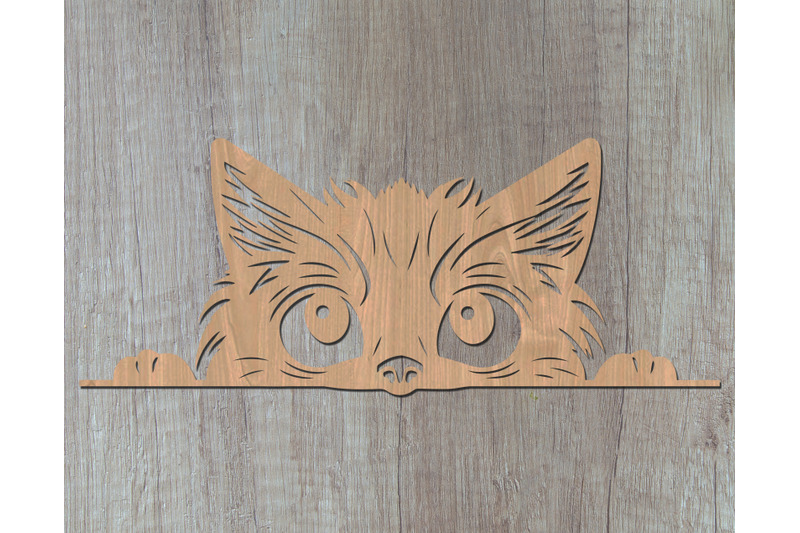 peeking-cat-laser-svg-cut-file-cat-glowforge-file-cat-dxf-cat-eps