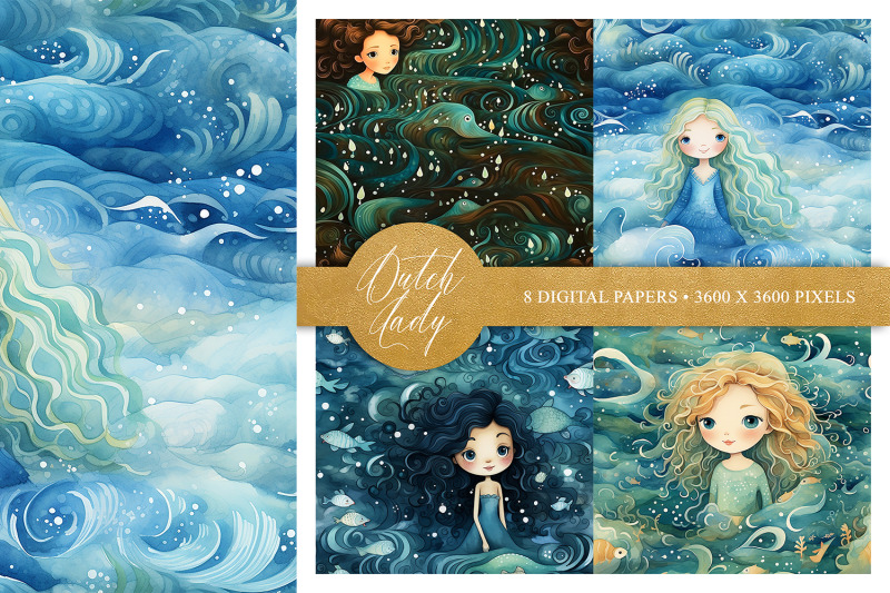seamless-mermaids-in-the-waves-patterns