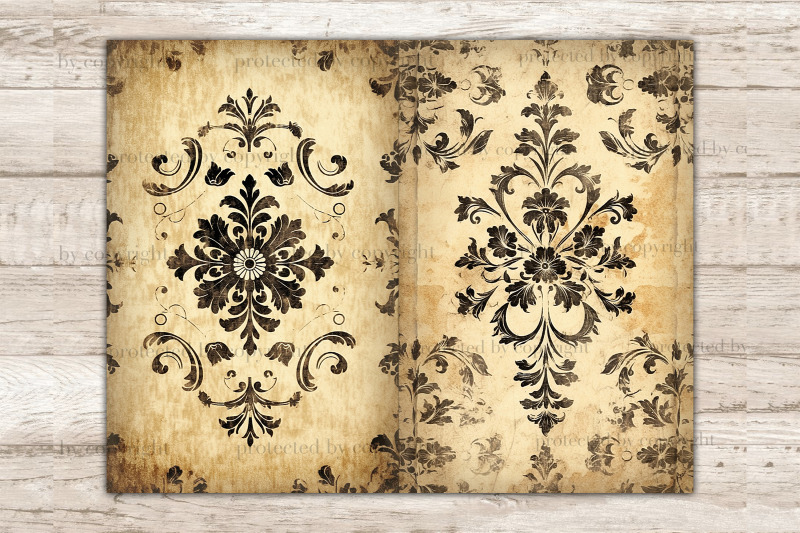 black-lace-junk-journal-page-vintage-digital-collage