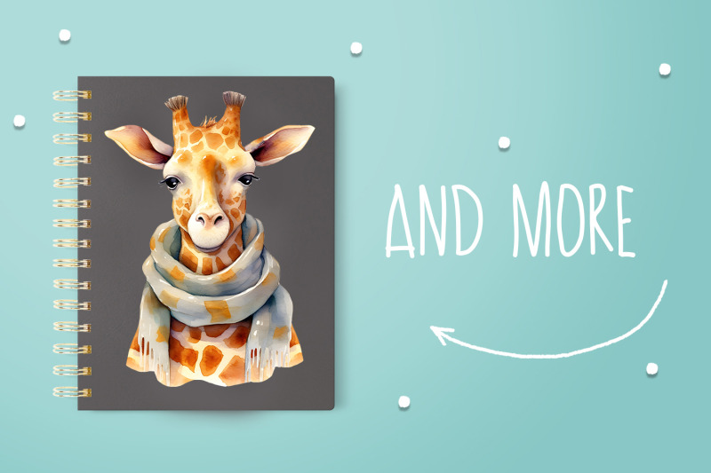 giraffe-in-autumn-clipart-bundle