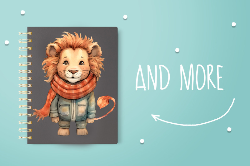 lion-in-autumn-clipart-bundle-fall-illustration-bundle