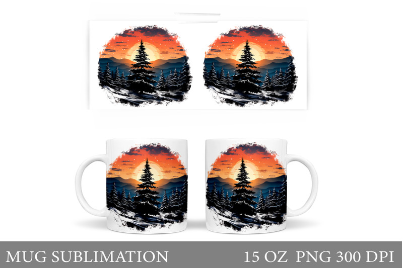 christmas-trees-mug-wrap-winter-trees-mug-sublimation