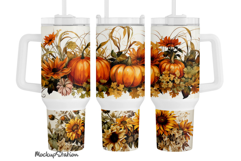 harvest-pumpkins-40-oz-quencher-tumbler-wrap-png-thanksgiving-floral