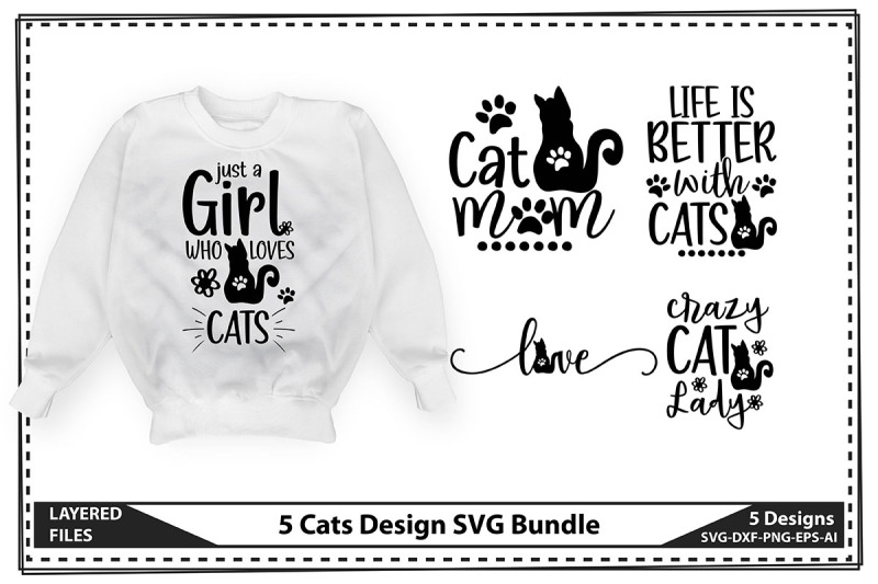 5-cats-design-svg-bundle