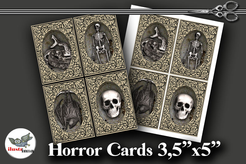 horror-halloween-art-cards-3-5-039-039-x5-039-039