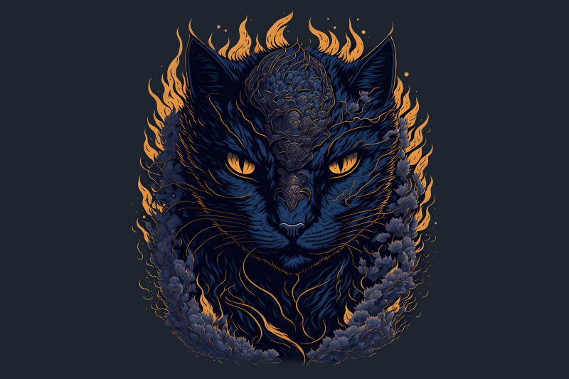 halloween-cat-t-shirt-design-cat-sublimation-design