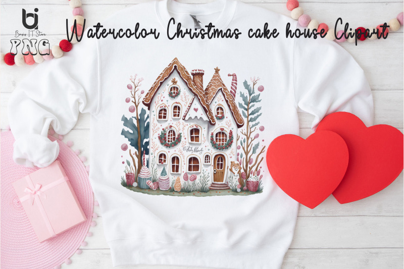 christmas-cake-house-clipart-mug-sublimation-design