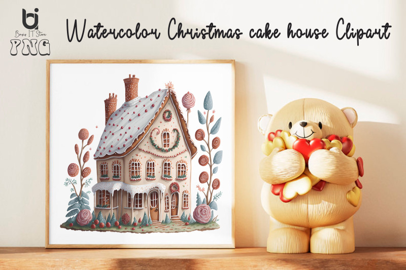 christmas-cake-house-clipart-mug-sublimation-design