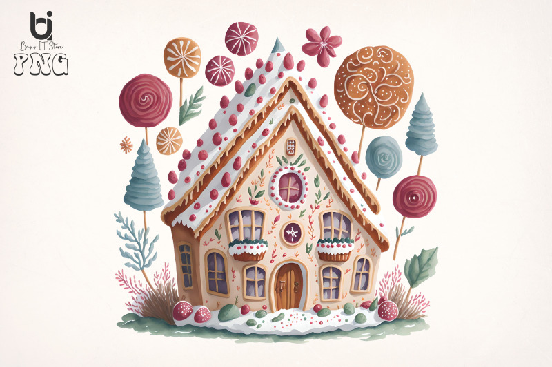 christmas-cake-house-clipart-mug-sublimation-design