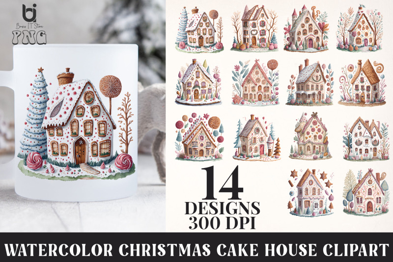 christmas-cake-house-clipart-mug-sublimation-design