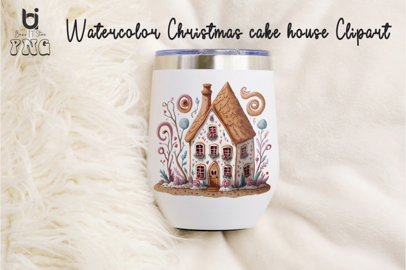 christmas-cake-house-clipart-mug-sublimation-design