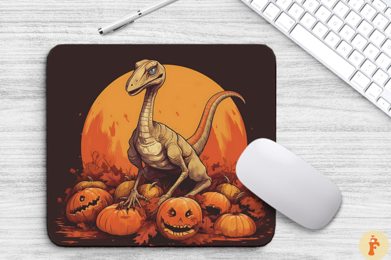 compsognathus-in-halloween-mouse-pad