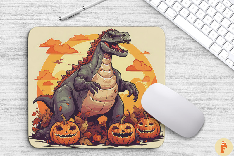 iguanodon-dino-in-halloween-mouse-pad