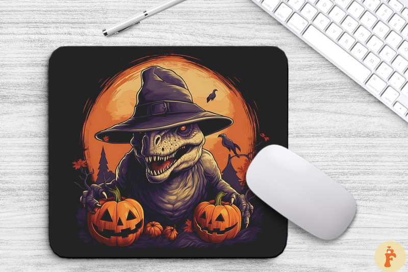 tyrannosaurus-rex-in-halloween-mouse-pad