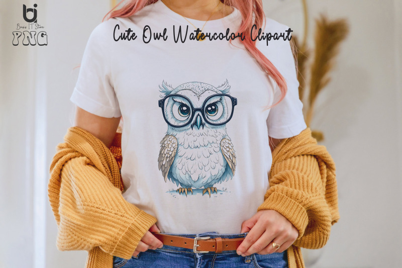 cute-owl-watercolor-clipart-owl-mug-sublimation-png-design