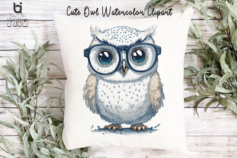 cute-owl-watercolor-clipart-owl-mug-sublimation-png-design