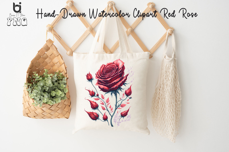 hand-drawn-watercolor-red-rose-clipart-red-rose-mug-design