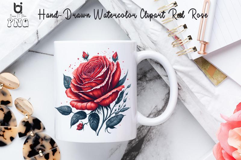 hand-drawn-watercolor-red-rose-clipart-red-rose-mug-design