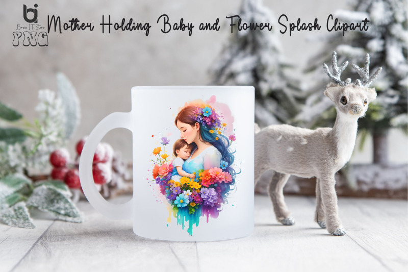 mother-holding-baby-and-flower-splash-clipart-mug-png-file