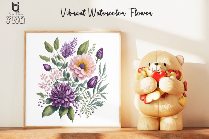 vibrant-watercolor-flowers-clipart-flowers-mug-png-design