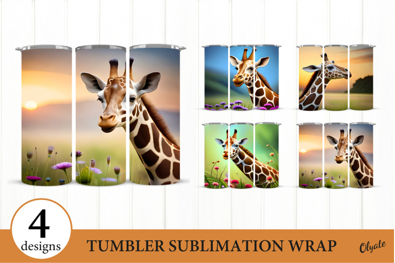 sublimation-giraffe-tumbler-safari-tumbler-wrap