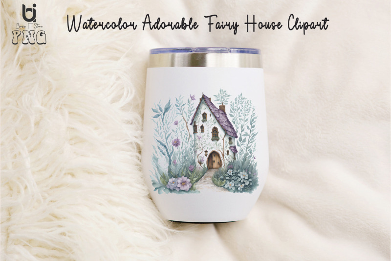 watercolor-adorable-fairy-house-clipart-mug-sublimation-png