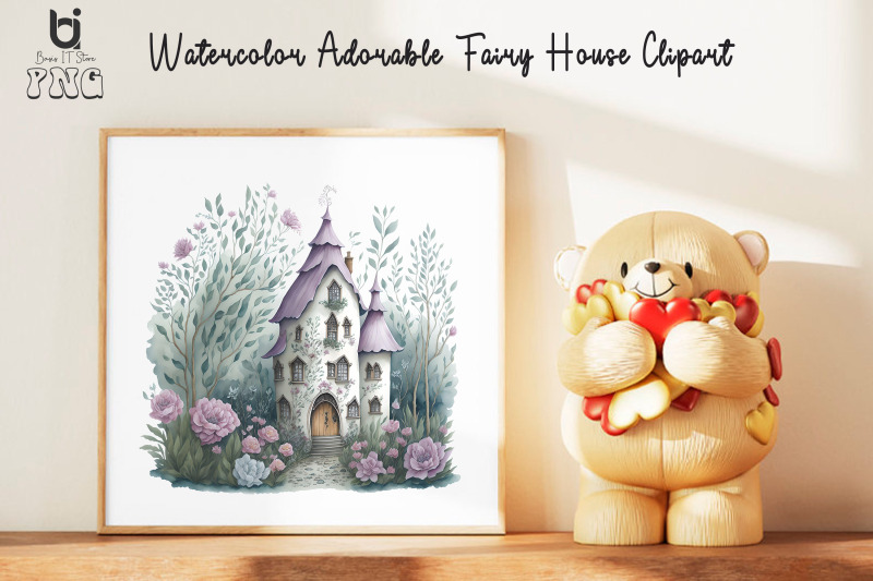 watercolor-adorable-fairy-house-clipart-mug-sublimation-png