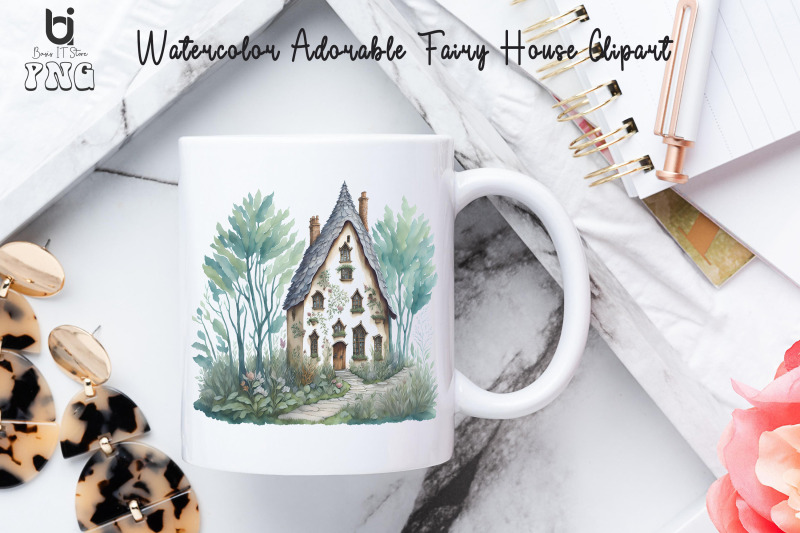 watercolor-adorable-fairy-house-clipart-mug-sublimation-png