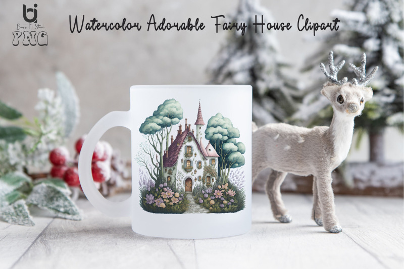 watercolor-adorable-fairy-house-clipart-mug-sublimation-png