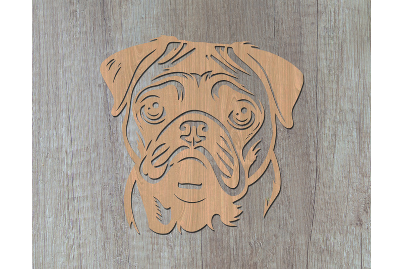 pug-laser-svg-cut-file-pug-glowforge-file-pug-dxf-pug-wall-art-svg