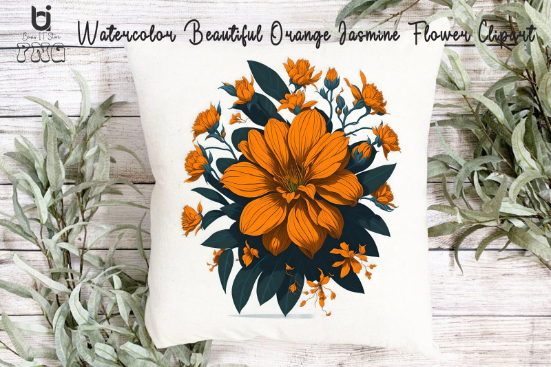 watercolor-beautiful-orange-jasmine-flower-clipart-mug-png