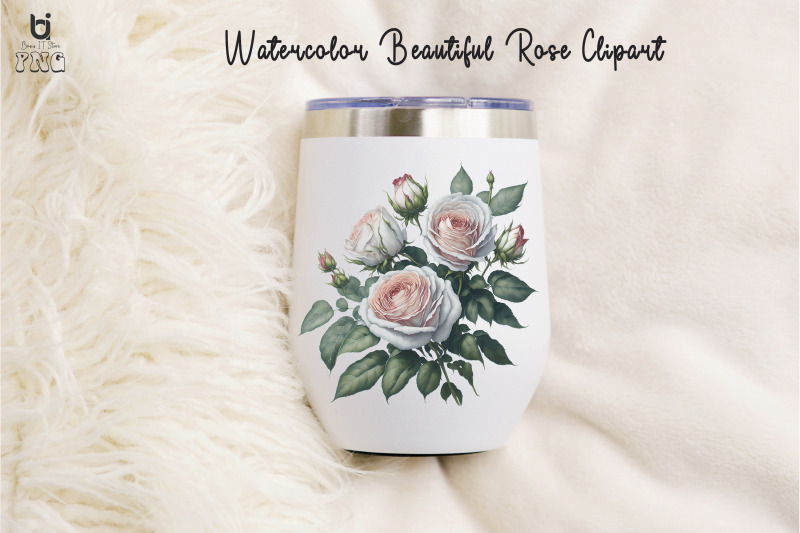 watercolor-beautiful-rose-clipart-rose-mug-sublimation-png