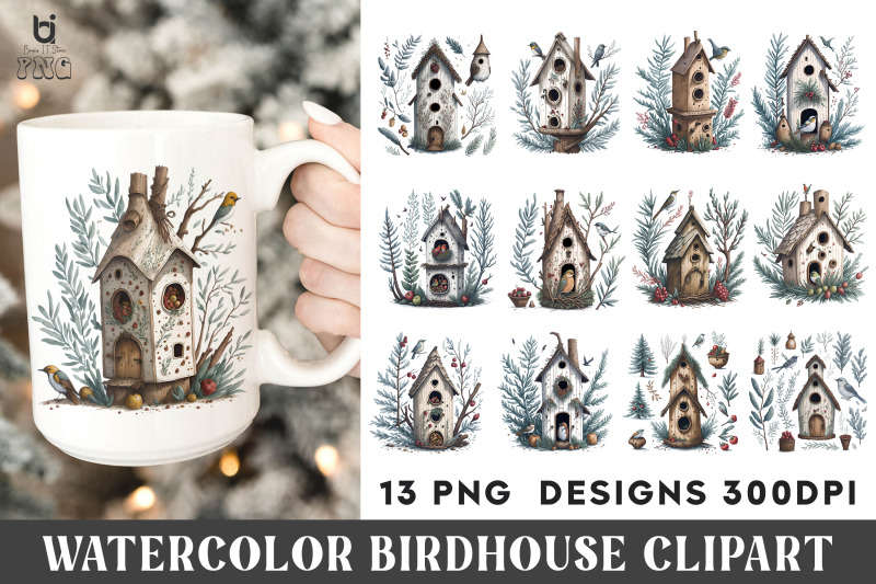 watercolor-birdhouse-clipart-birdhouse-mug-sublimation-png