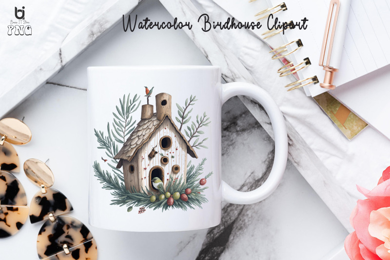 watercolor-birdhouse-clipart-birdhouse-mug-sublimation-png