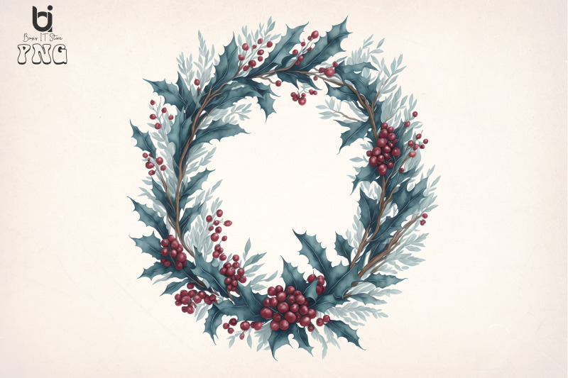 watercolor-christmas-wreath-clipart-christmas-sublimation