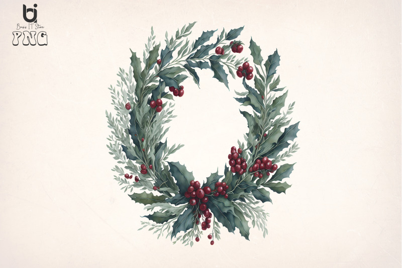 watercolor-christmas-wreath-clipart-christmas-sublimation