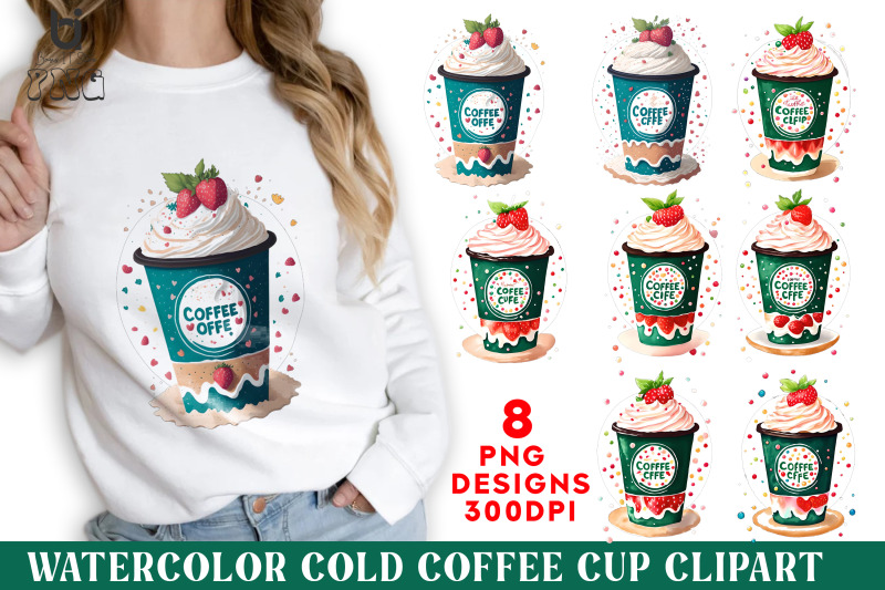 watercolor-cold-coffee-cup-clipart-coffee-t-shirt-design